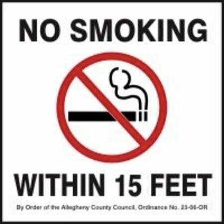 ACCUFORM Safety Sign NO SMOKING WITHIN 15 FEET MSMK456VS